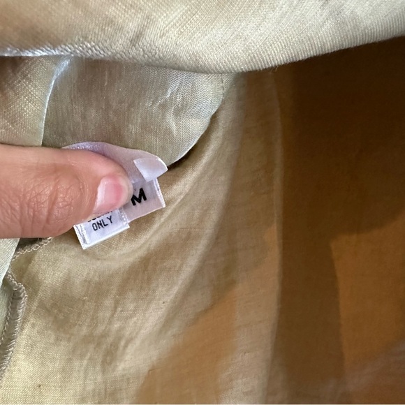 Peter Cohen Silk Linen Blazer Jacket Size Medium Yellow Sheen Mature Lagenlook - Picture 8 of 9